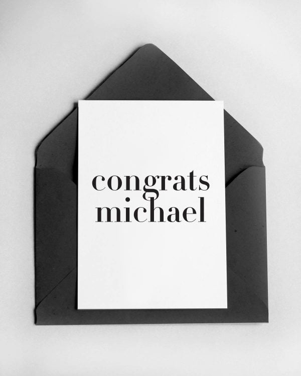 Personalised Congrats Card