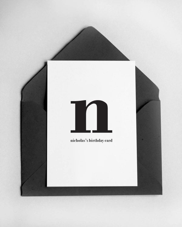 Personalised Letter Birthday Card