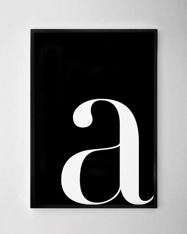Letter A Print – Black