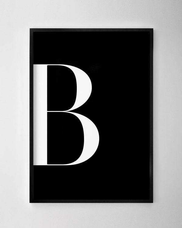 Letter B Print – Black
