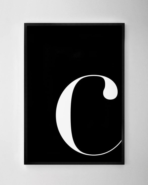 Letter C Print – Black