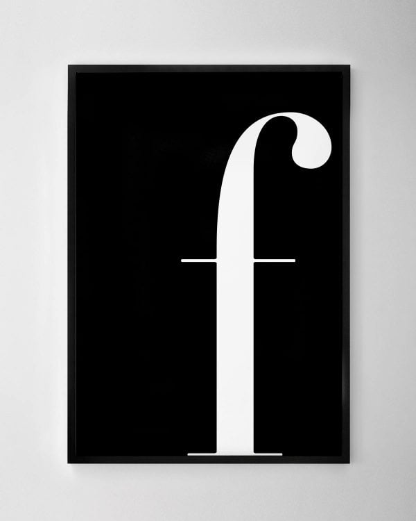 Letter F Print – Black