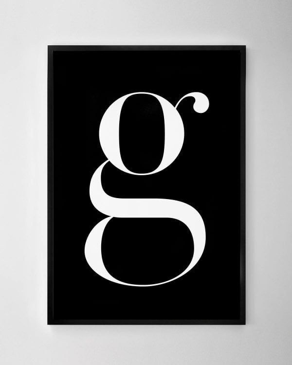 Letter G Print – Black