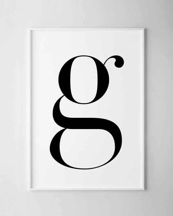 Letter G Print – White