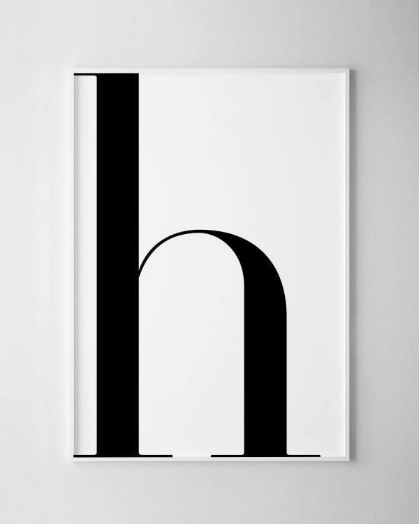 Letter H Print – White
