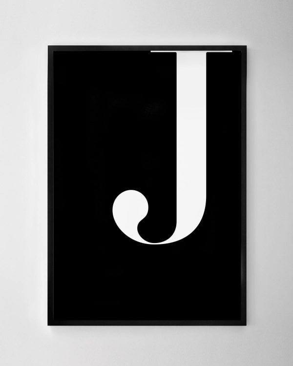 Letter J Print – Black