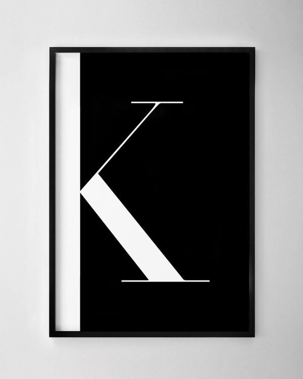 Letter K Print – Black