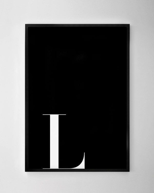 Letter L Print – Black