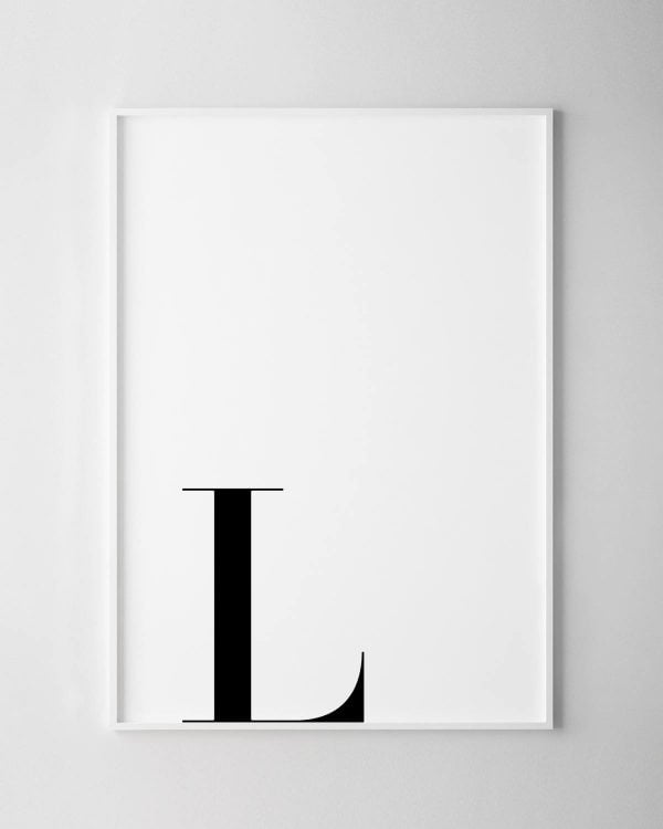 Letter L Print – White
