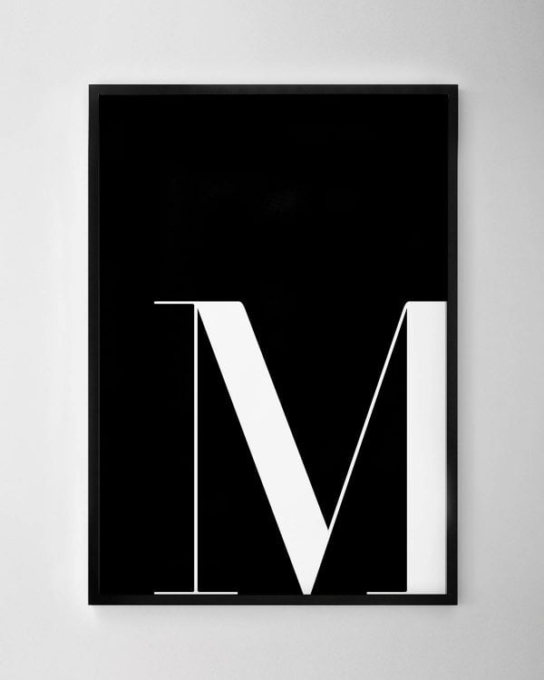 Letter M Print – Black