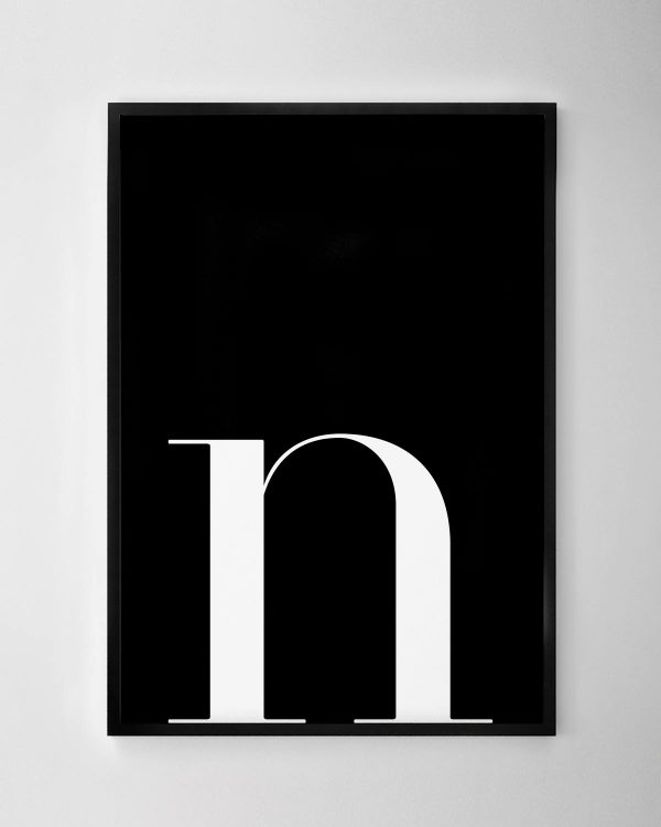 Letter N Print – Black