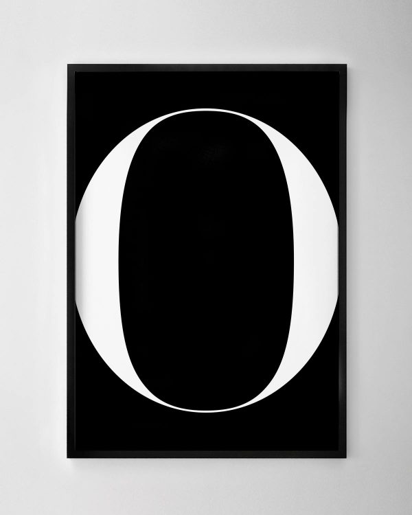 Letter O Print – Black