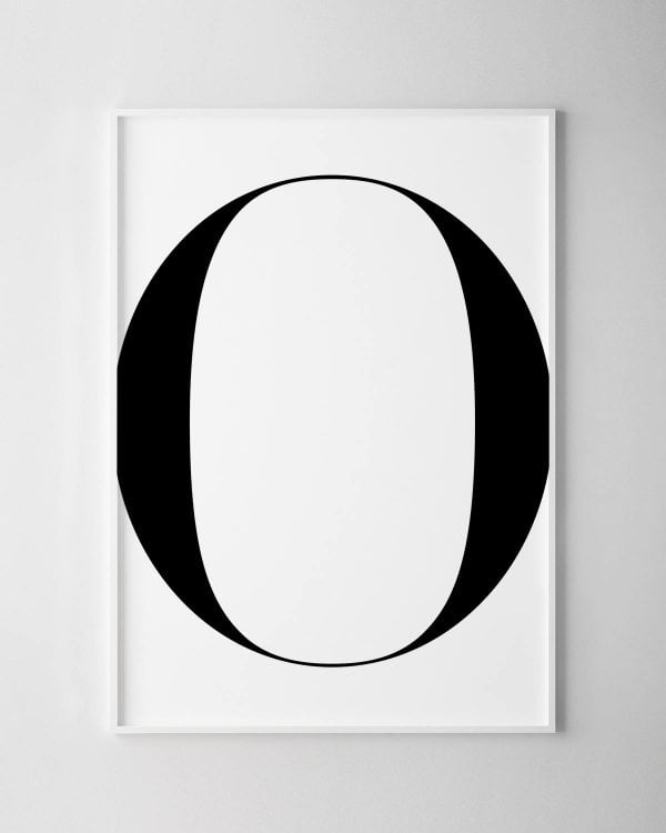 Letter O Print – White