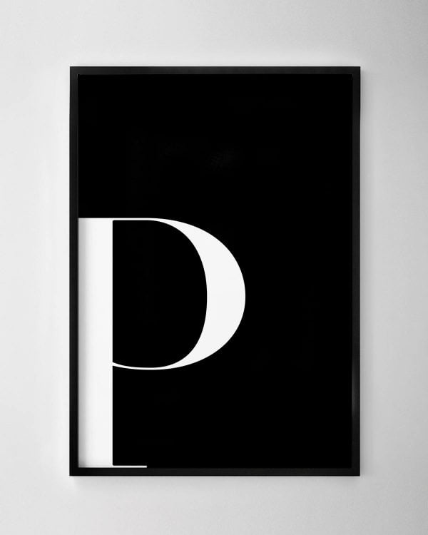 Letter P Print – Black