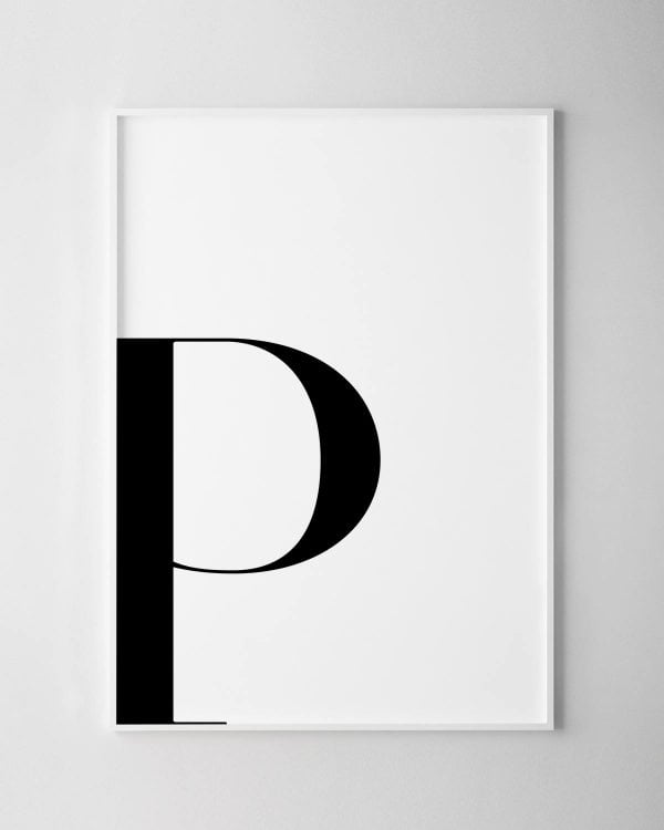 Letter P Print – White