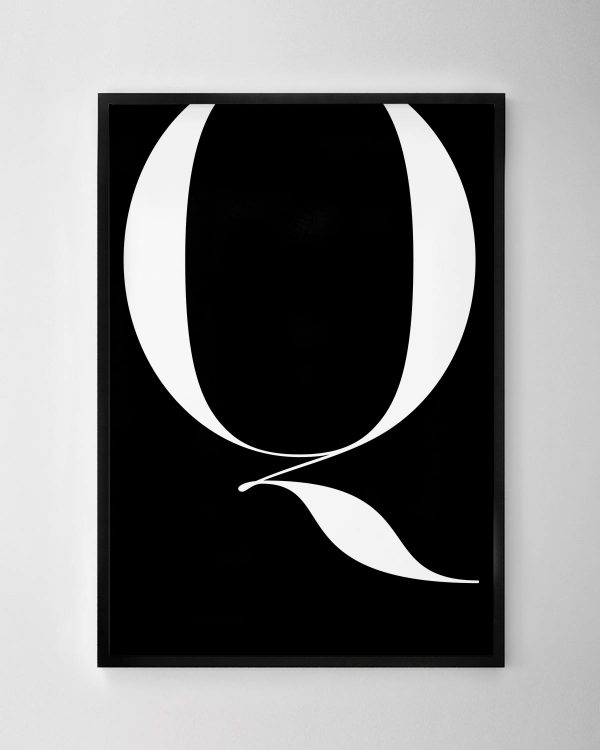 Letter Q Print – Black