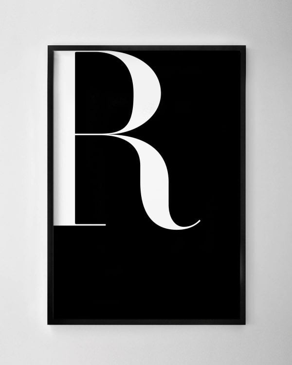 Letter R Print – Black