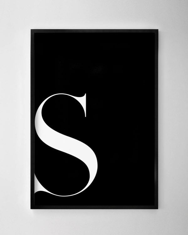 Letter S Print – Black