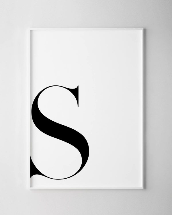 Letter S Print – White