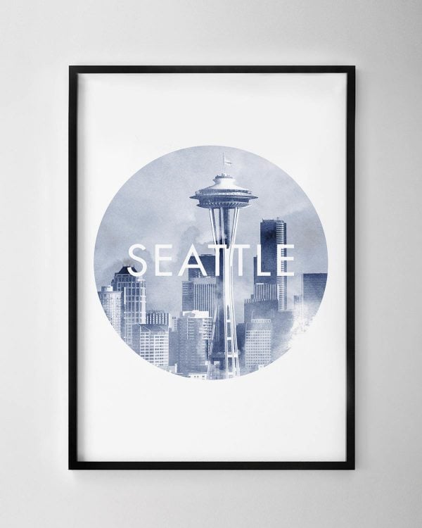 Seattle Watercolour Print