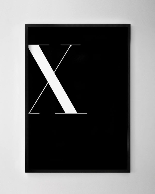 Letter X Print – Black