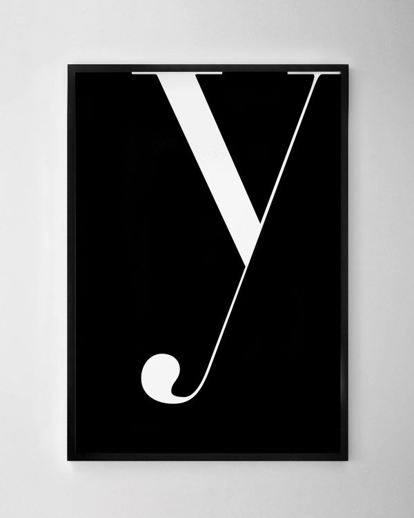 Letter Y Print – Black