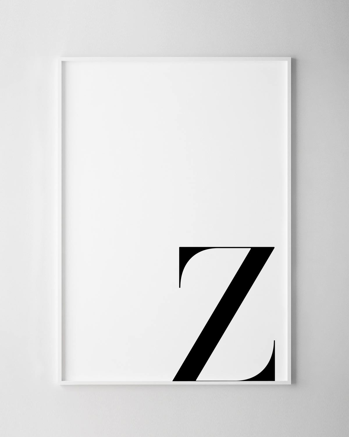 Letter Z Print – White - Chelsea Chelsea