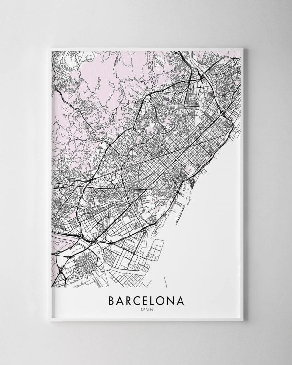 Barcelona Map Print