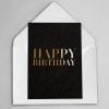 Gold Foil Birthday Card – Black