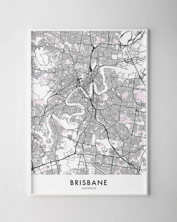 Brisbane Map Print