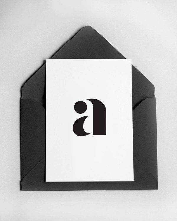 Personalised Letter or Number Card