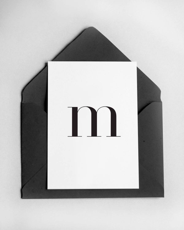 Personalised Letter or Number Card