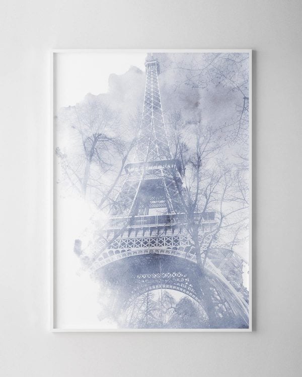 Eiffel Tower Watercolour Print