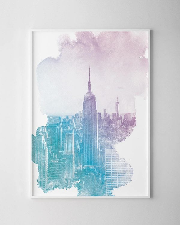 Empire State Building Watercolour Print