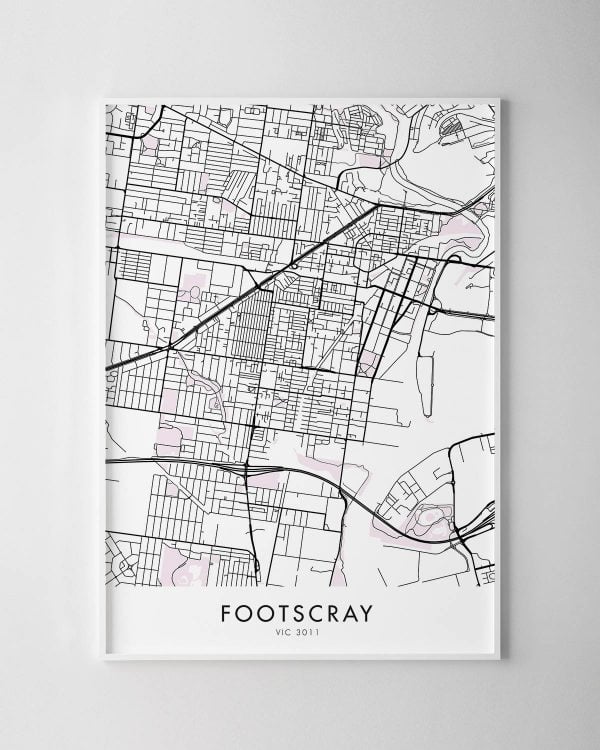 Melbourne – Footscray Map Print