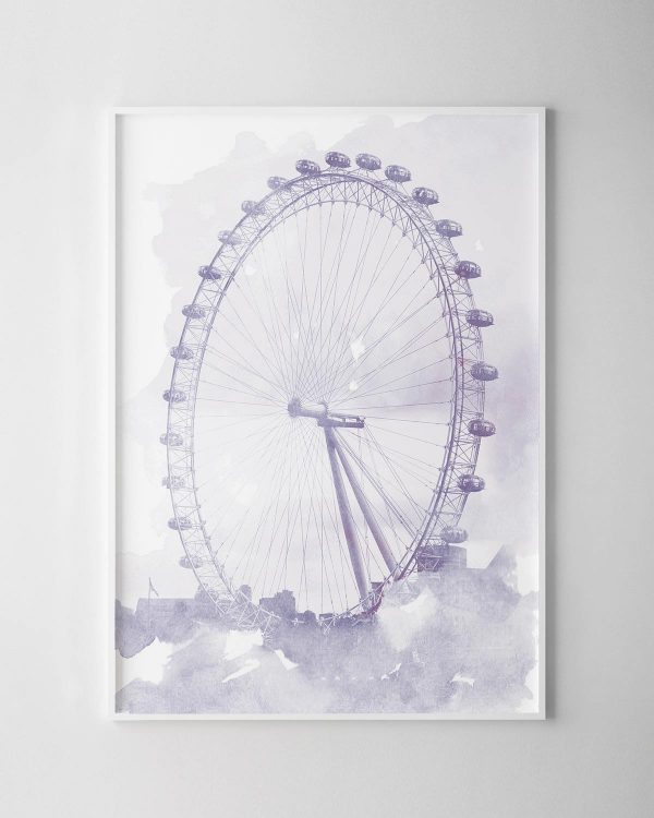 London Eye Watercolour Print
