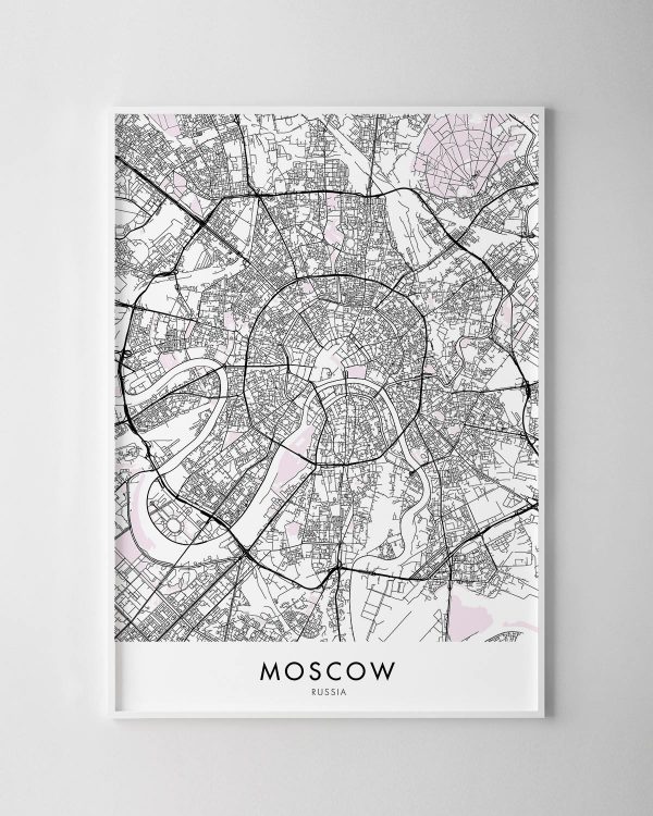 Moscow Map Print