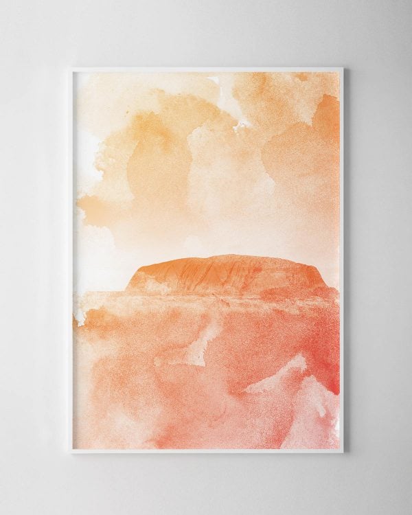 Uluru Watercolour Print