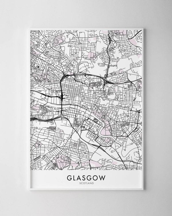 Glasgow Map Print