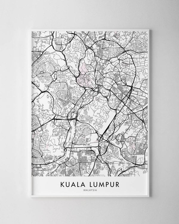 Kuala Lumpur Map Print