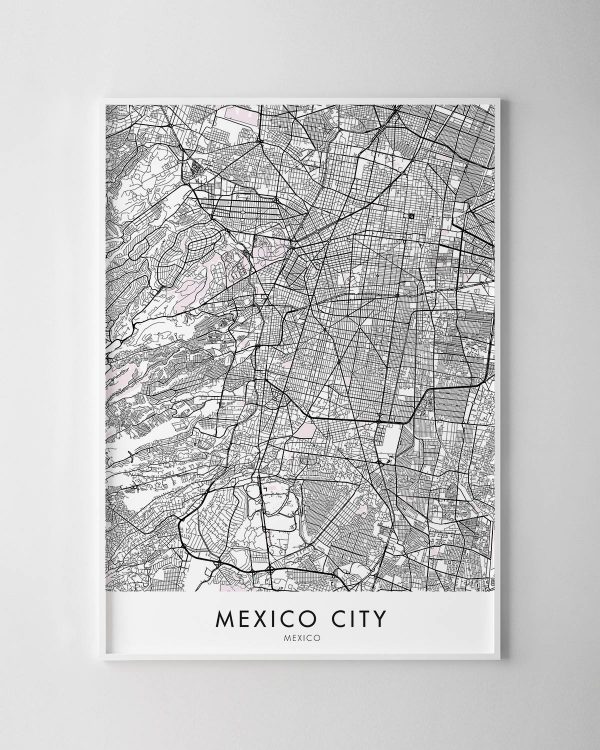 Mexico City Map Print