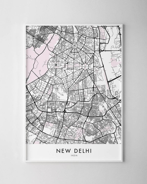 New Delhi Map Print
