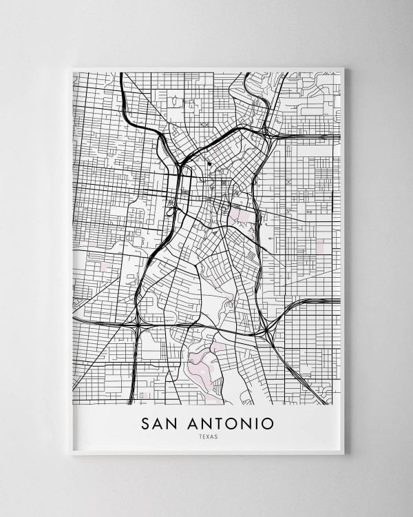 San Antonio Map Print