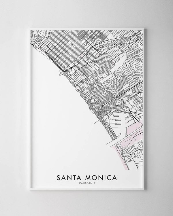 Santa Monica Map Print