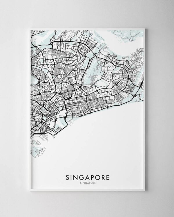 Singapore Map Print