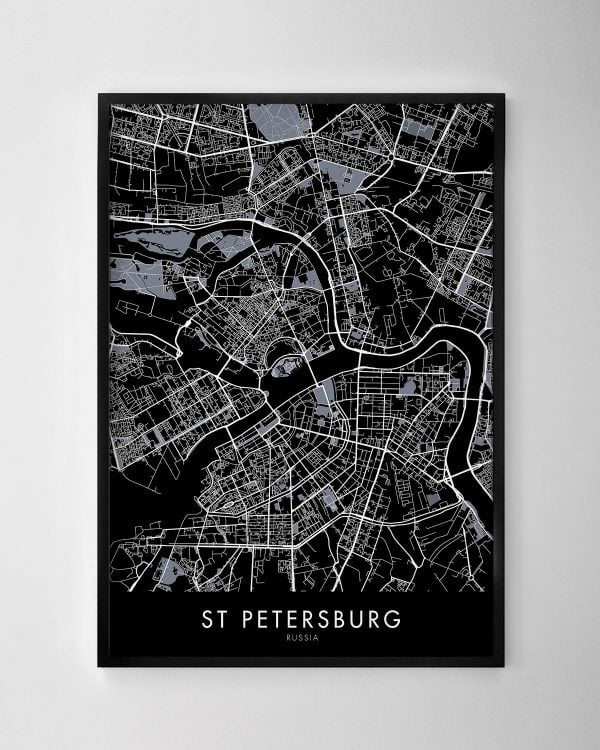 Saint Petersburg Map Print