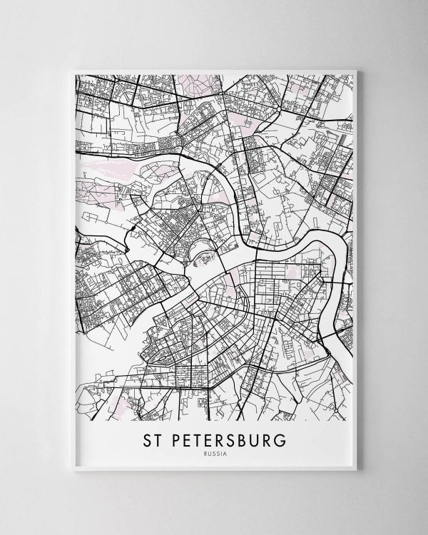 Saint Petersburg Map Print