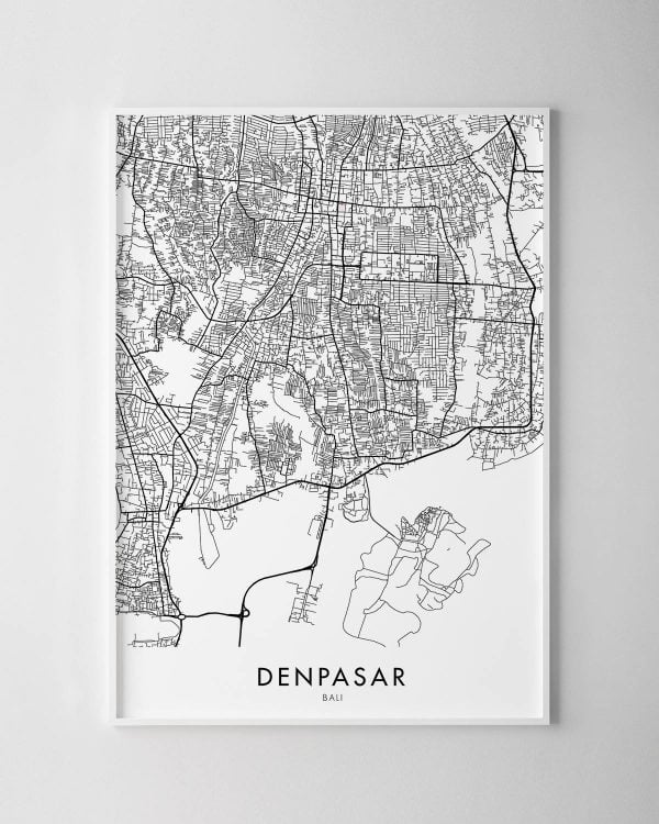 Denpasar Map Print