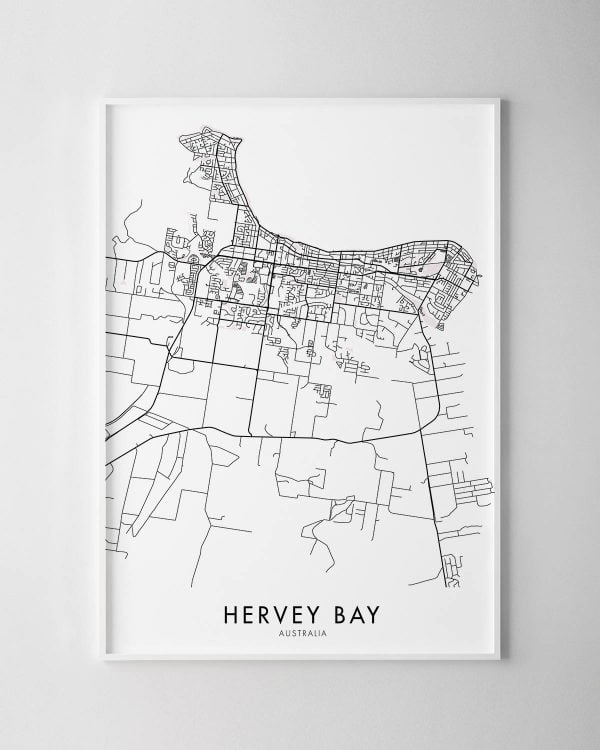 Hervey Bay Map Print