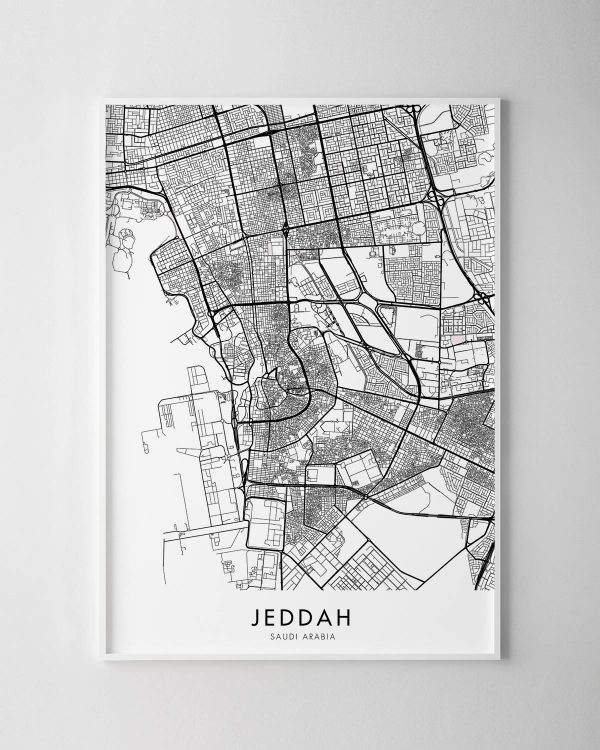 Jeddah Map Print